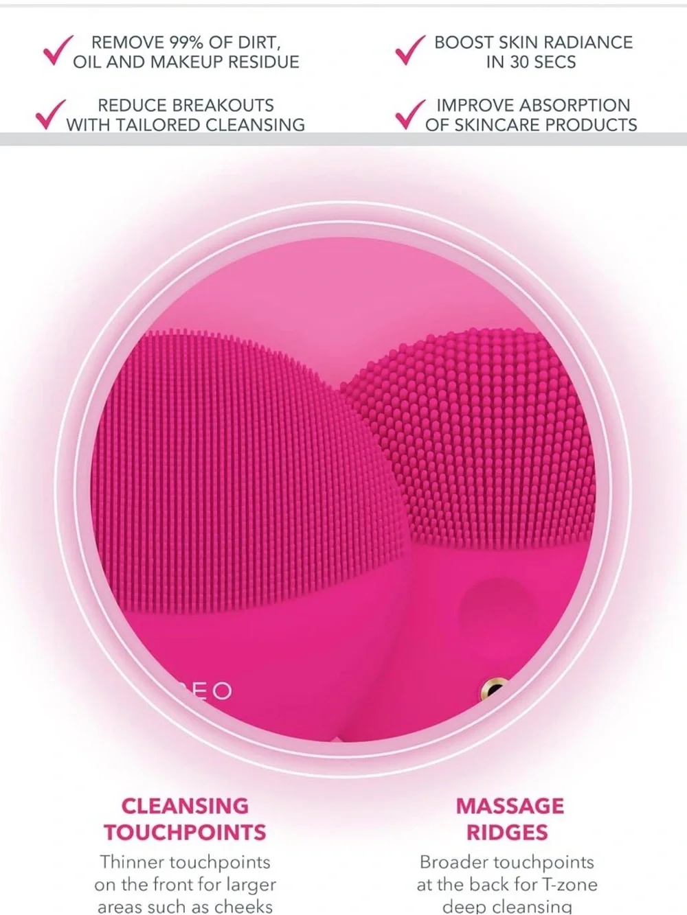 FOREO LUNA Mini 3 Smart Facial Cleansing Massager NIB Pink